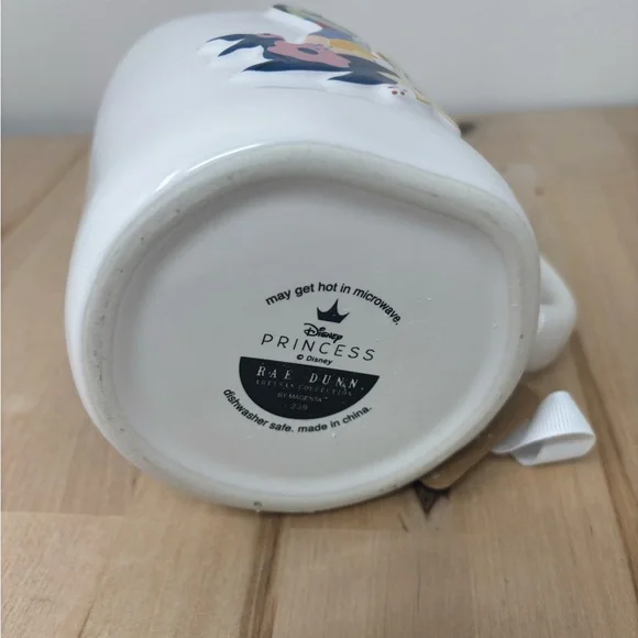 Rae Dunn LOYAL BRAVE TRUE Mug Double Sided Disney Princess Mulan Red Interior - Picture 4 of 4